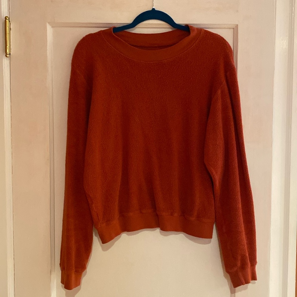 Super cozy Strut This Georgie crew neck sweatshirt.  Rust.  One size